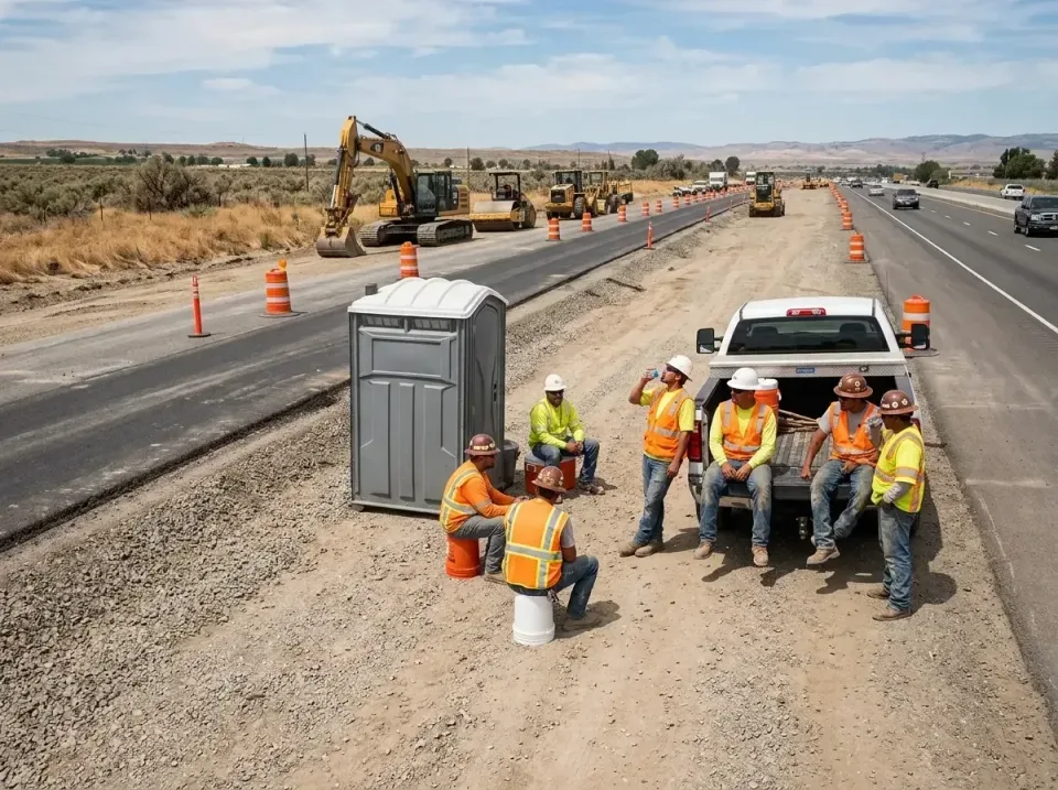 highway-road-construction-crew-007 — frequently asked questions, Porta Potty and Restroom Rentals in Wauna, WA